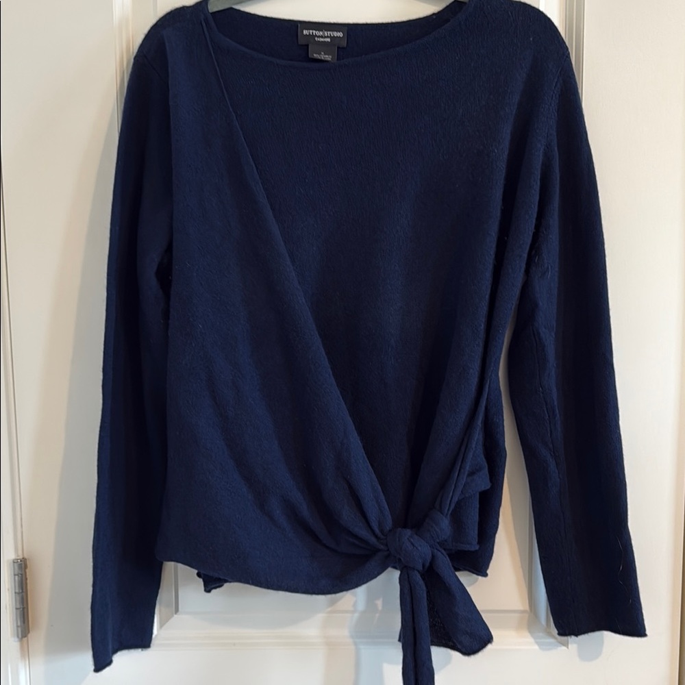 Sutton Cashmere Navy Blue Sweater